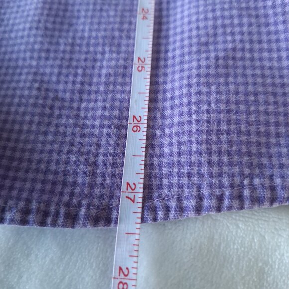 VTG Peanuts Shirt I've Had Enough Womens 18/20W Purple Plaid Short Sleeve Button - Picture 6 of 10